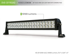 Load image into Gallery viewer, DV8 Offroad B20CE120W3W 20 in. Dual Row LED Light Bar; Chrome Face