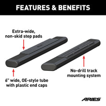 Load image into Gallery viewer, ARIES B2853 ARIES B2853 53-Inch Oval Black Aluminum Nerf Bars; Brackets Sold Separately - Truck Part Superstore