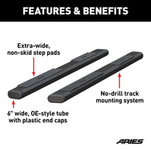 Load image into Gallery viewer, ARIES B2885 ARIES B2885 85-Inch Oval Black Aluminum Nerf Bars; Brackets Sold Separately - Truck Part Superstore