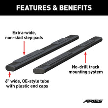 Load image into Gallery viewer, ARIES B2891 ARIES B2891 91-Inch Oval Black Aluminum Nerf Bars; Brackets Sold Separately - Truck Part Superstore