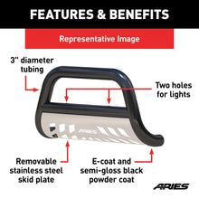 Load image into Gallery viewer, ARIES B35-3012 3in. Black Steel Bull Bar; Select Ford F-250; F-350; F-450; F-550 Super Duty - Truck Part Superstore