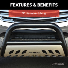 Load image into Gallery viewer, ARIES B35-3013 3" Black Steel Bull Bar, Select Ford Explorer for Select Ford Explorer