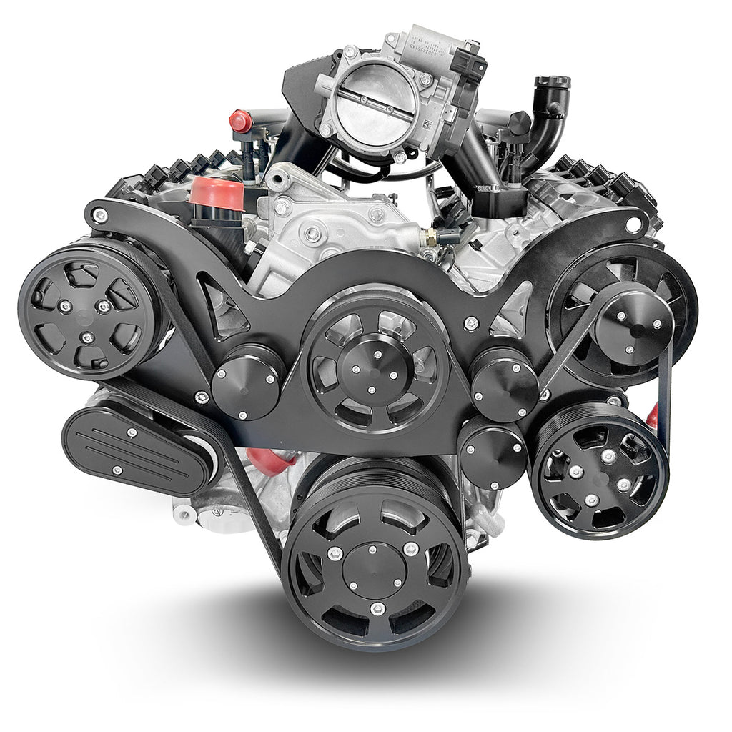 BluePrint Engines B426KBT56 Standard HEMI Chrysler Compatible Builder Series - EFI - Black Pulley Kit for Select Chrysler 300, Chrysler New Yorker, Chrysler Newport, Chrysler Town & Country, Dodge 330, Dodge 440, Dodge 880, Dodge Challenger, Dodge