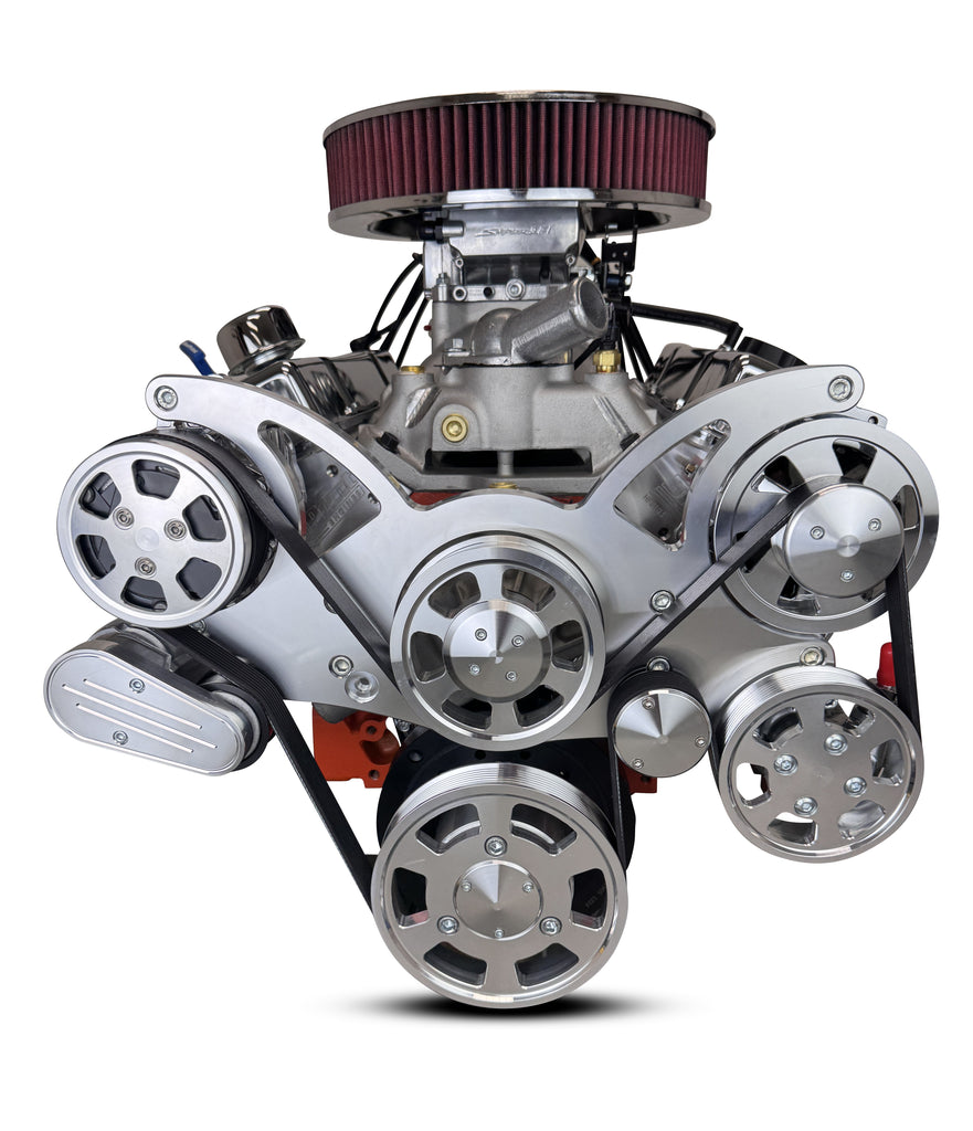 BluePrint Engines B427FK700 Standard Edition GM Compatible Builder Series - EFI - Polished Pulley Kit for Select Chevrolet Bel Air, Chevrolet Biscayne, Chevrolet Blazer, Chevrolet Brookwood, Chevrolet C10, Chevrolet C10 Pickup, Chevrolet C10 Suburban,