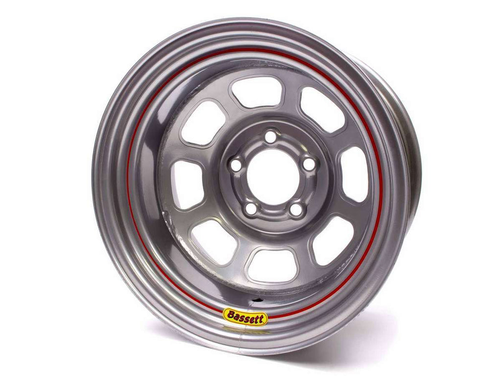 BASSETT 47SF375S Wheel 14x7 D-Hole 5x 4.5in 3.75in BS Silver
