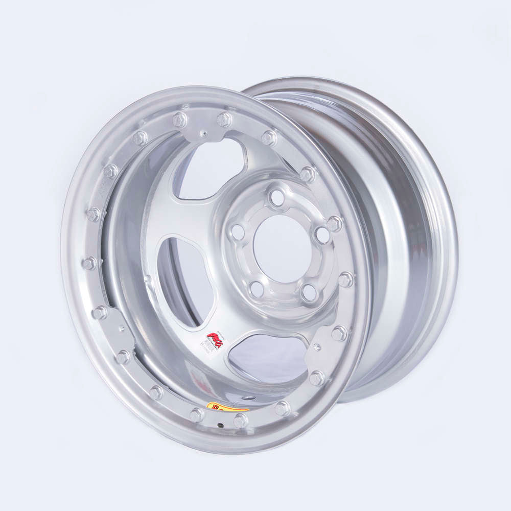 BASSETT 58A53ISLK 15x8 IMCA Silver Beadlock Inertia 5x5