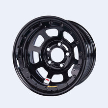 Load image into Gallery viewer, BASSETT 58DC4ILK 15x8 IMCA B/Lock Wheel Black D-Hole 5x4.75
