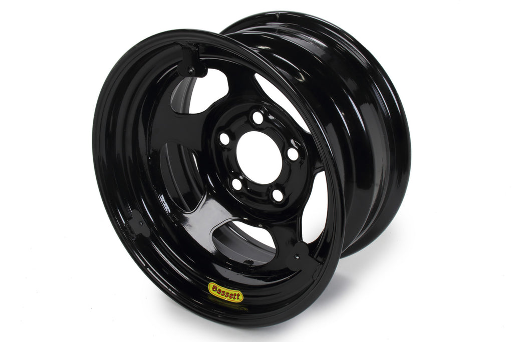 BASSETT 58R53EBTAB Wheel 15x8 Black Inerita 5x5 w/ Mudcover Tabs