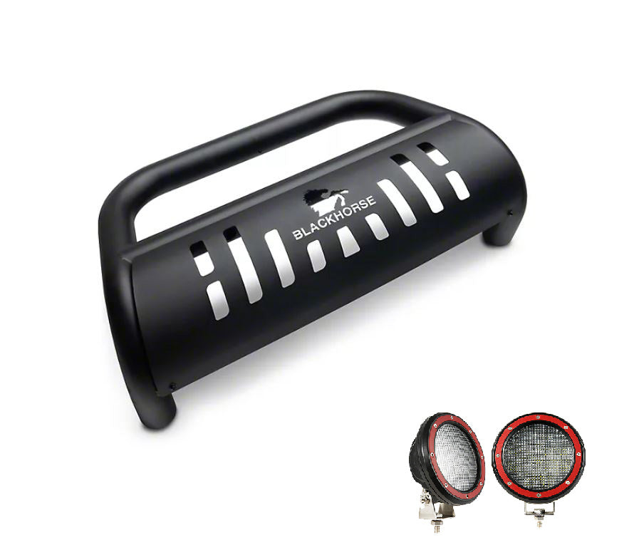 Black Horse Off Road BB045211A-SP-PLFR Bull Bar Kit for Select Ford F-250 Super Duty, Ford F-350 Super Duty, Ford F-450 Super Duty, Ford F-550 Super Duty