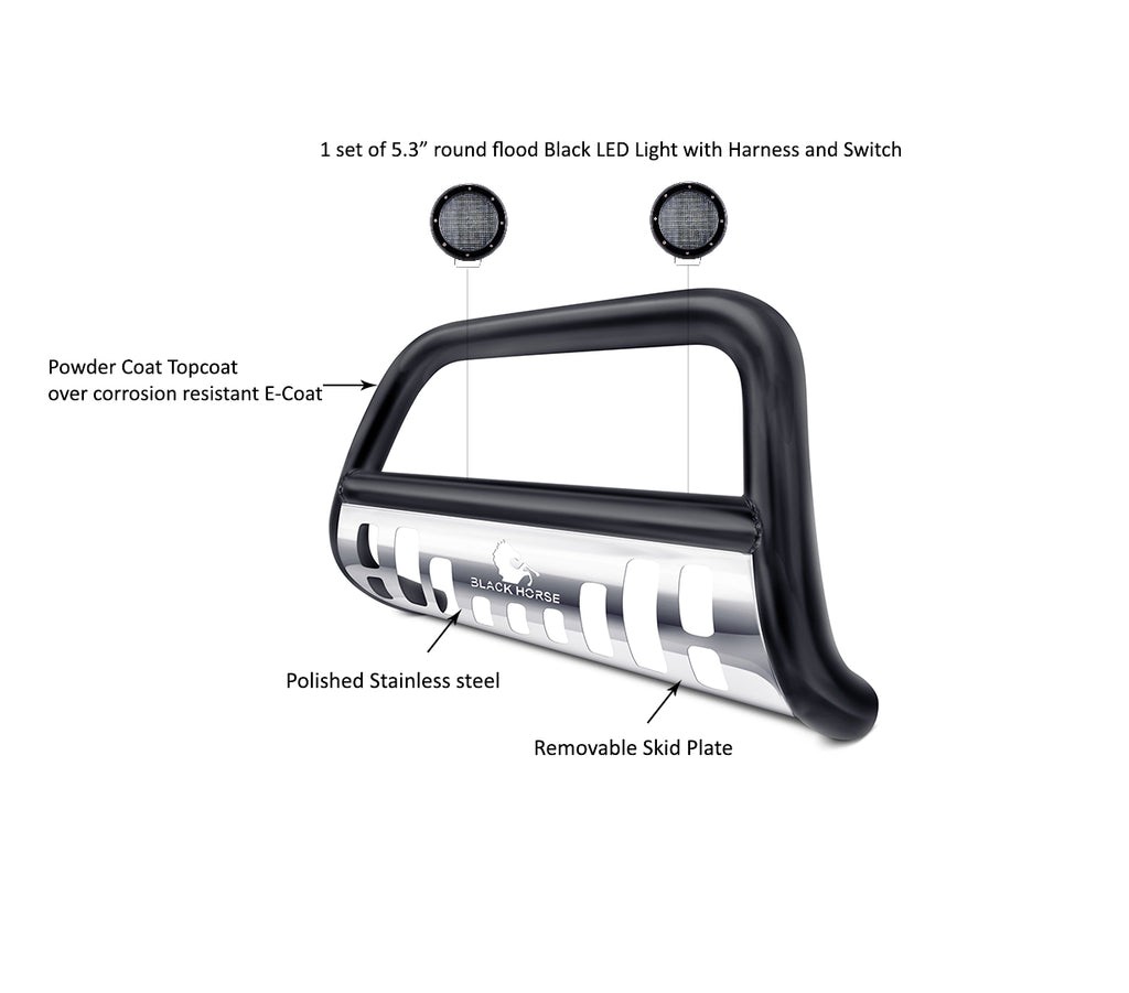 Black Horse Off Road BB093905BS-SP-PLFB Bull Bar Kit for Select Honda CR-V