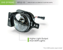 Load image into Gallery viewer, DV8 Offroad BCFLJL-01 LED Fog Light With 2 Brackets for Select Jeep Gladiator, Jeep Wrangler
