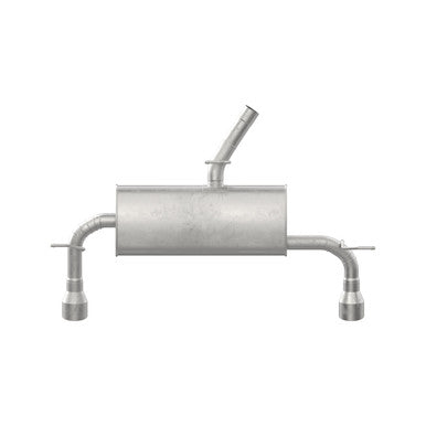 Walker Exhaust 50098 Quiet-Flow SS Direct Fit Exhaust Muffler Assembly 2.5" Inlet (ID) 4" Outlet (OD)