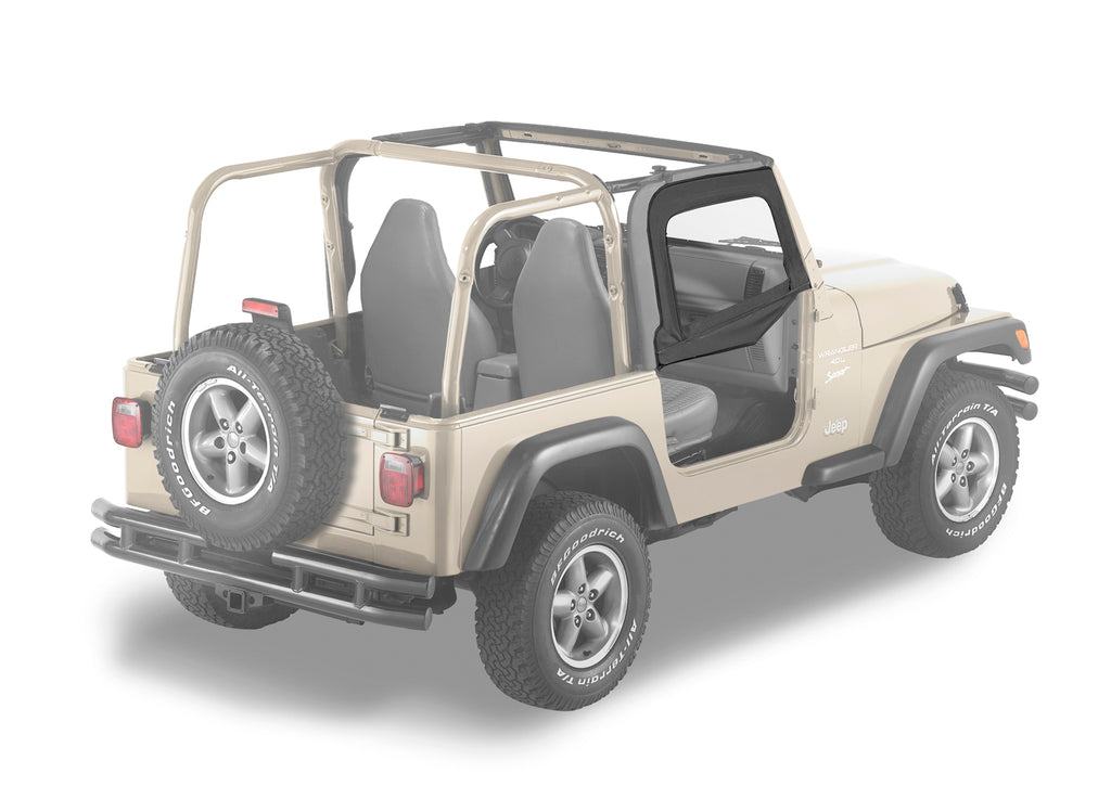 Bestop 51790-35 Upper Fabric Half Doors for Select Jeep Wrangler