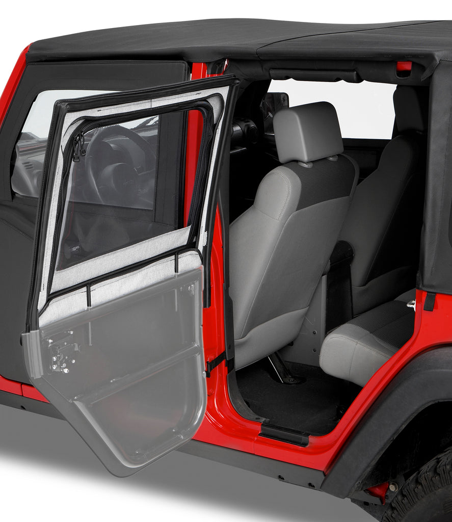 Bestop 51793-35 HighRock 4x4(TM) Element(TM) Upper Fabric Half Doors for Select Jeep Wrangler