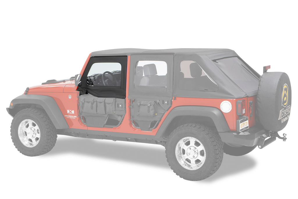 Bestop 51805-35 HighRock 4x4(TM) Element(TM) Upper Fabric Half Doors for Select Jeep Wrangler, Jeep Wrangler JK