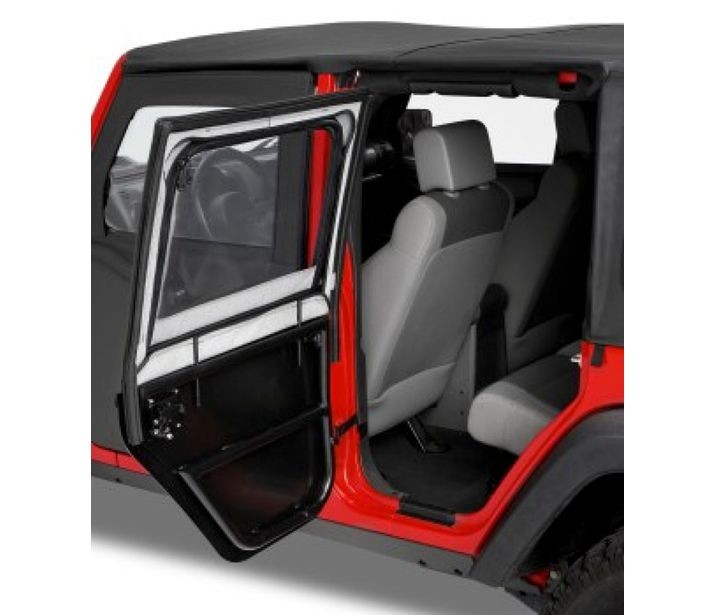 Bestop 51806-17 HighRock 4x4(TM) Element(TM) Upper Fabric Half Doors for Select Jeep Wrangler, Jeep Wrangler JK