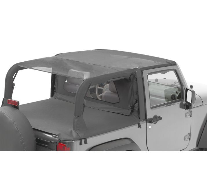 Bestop 52593-11 Header Extended Safari Cable Style Bikini(R) Top for Select Jeep Wrangler, Jeep Wrangler JK