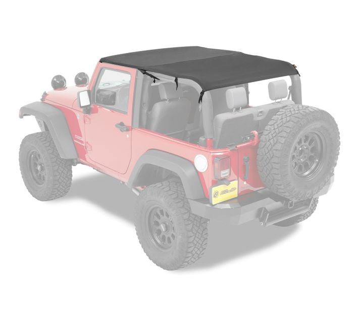Bestop 52593-35 Header Extended Safari Cable Style Bikini(R) Top for Select Jeep Wrangler, Jeep Wrangler JK