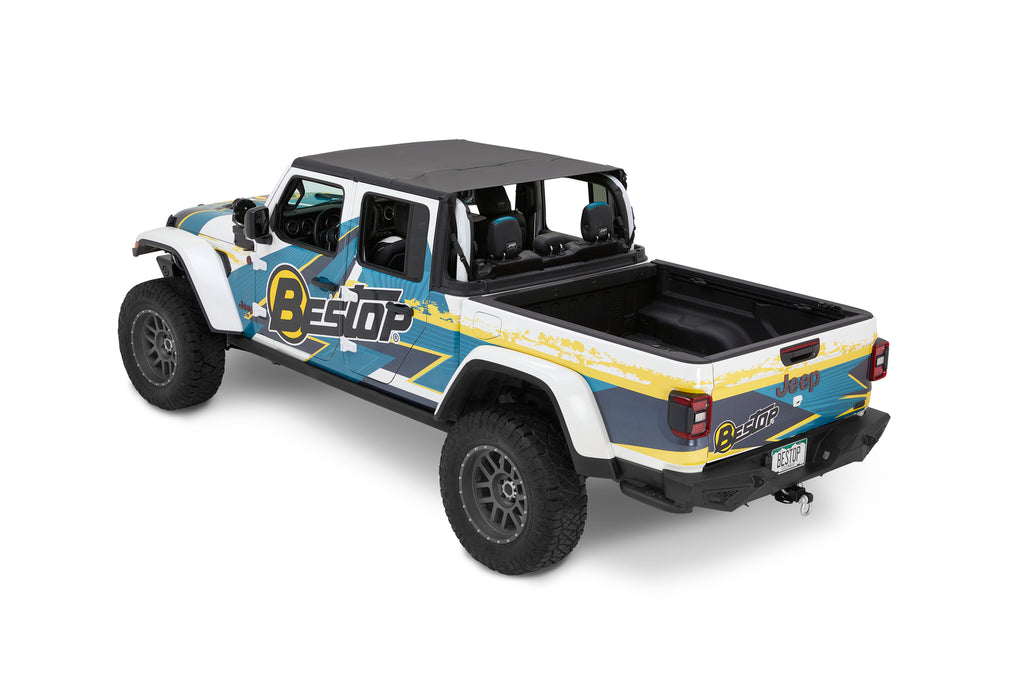 Bestop 52617-35 Header Extended Safari Cable Style Bikini(R) Top for Select Jeep Gladiator
