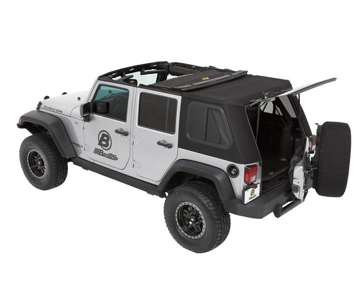 Bestop 54863-17 Trektop(R) Pro Hybrid Slantback Soft Top for Select Jeep Wrangler, Jeep Wrangler JK