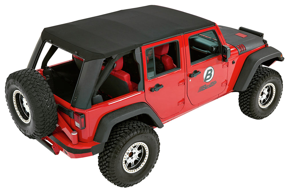 Bestop 54863-17 Trektop(R) Pro Hybrid Slantback Soft Top for Select Jeep Wrangler, Jeep Wrangler JK