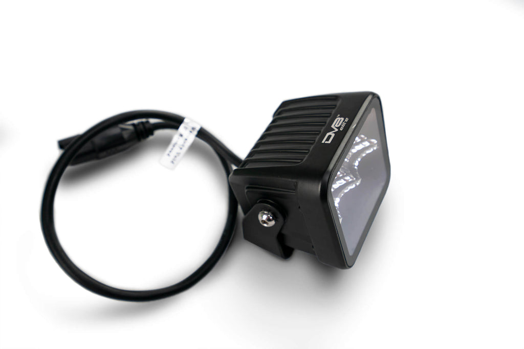 DV8 Offroad BE3EW40W BE3EW40W UNIVERSAL 3 INCH CUBE LED LIGHT WITH FLOOD PATTERN AND POST MOUNT