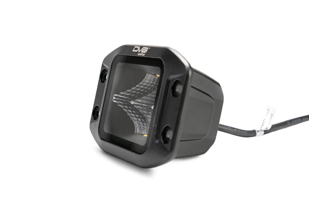 DV8 Offroad BE3FMW40W UNIVERSAL 3 in. CUBE LED LIGHT WITH FLOOD PATTERN AND FLUSH MOUNT PLATE BUILT IN