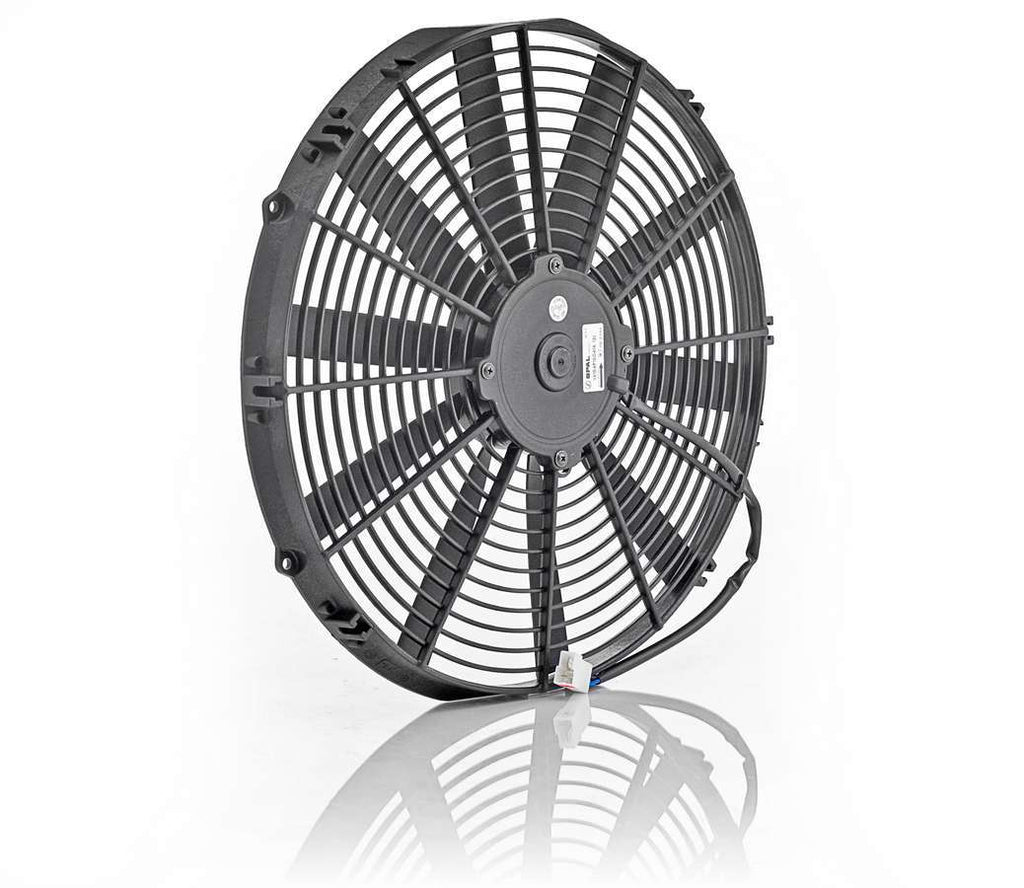 BE-COOL RADIATORS 75058 16in Euro Black Thin Lin e Electric Puller Fan