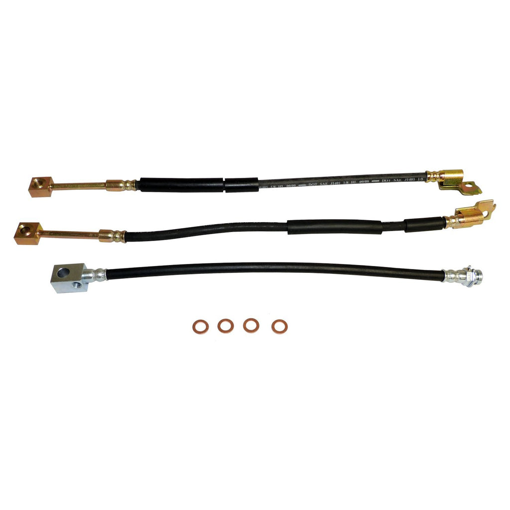 Crown Automotive Jeep Replacement BHK4 Brake Hose Kit for 1987-1989 Jeep YJ Wrangler, Incl. Left & Right Front & Rear for Select Jeep Wrangler