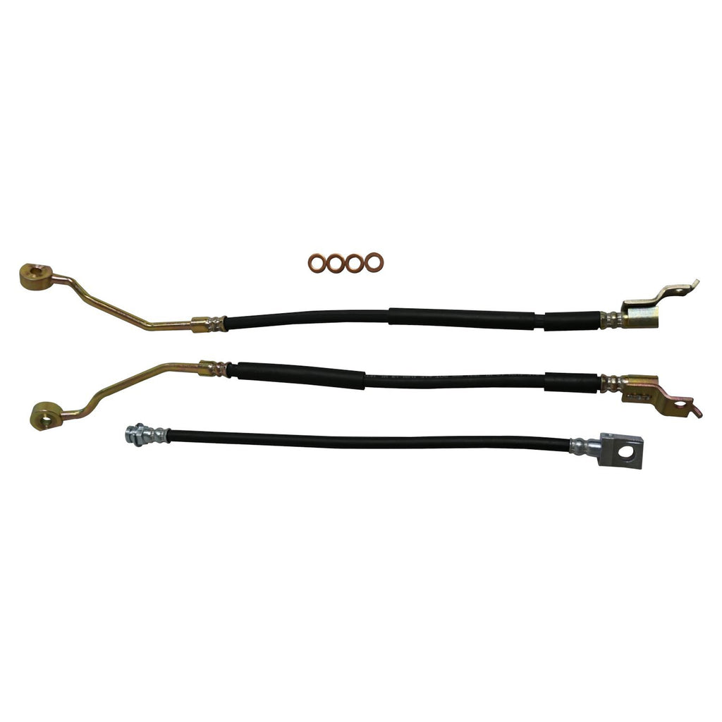 Crown Automotive Jeep Replacement BHK5 Brake Hose Kit for 1990-1994 Jeep YJ Wrangler, Incl. Left & Right Front & Rear for Select Jeep Wrangler