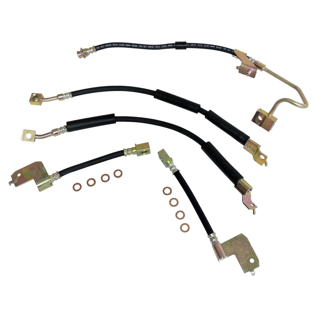 Crown Automotive Jeep Replacement BHK7 Brake Hose Kit for 94-98 Jeep ZJ Grand Cherokee w/ Rear Disc Brakes (5) Hoses for Select Jeep Grand Cherokee
