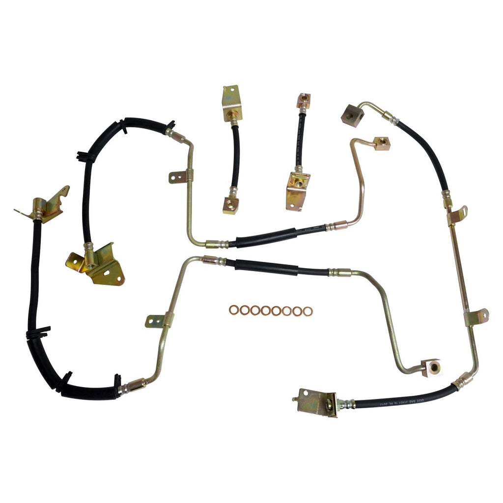 Crown Automotive Jeep Replacement BHK8 Brake Hose Kit for 99-4/23/03 WJ, WG Grand Cherokee, Incls. 5 Hoses & 8 Washers for Select Jeep Grand Cherokee