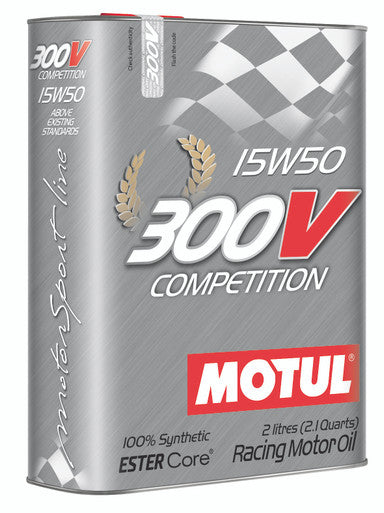 Motul 104244 300V Competition 15W50 Synthetic Racing Engine Oil - 2L