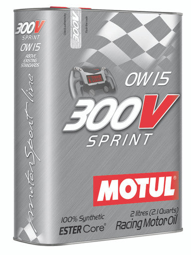 Motul 104238 300V Sprint 0W15 Synthetic Racing Engine Oil - 2L