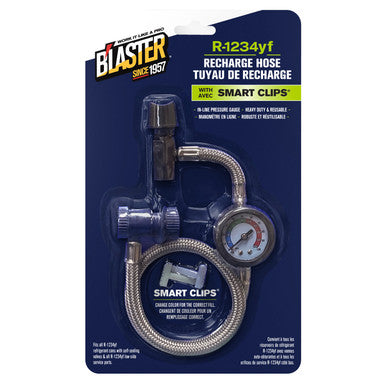 B'laster BLA451YFACN R-1234yf A/C Recharge Hose with Smart Clips