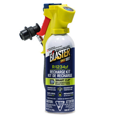 B'laster BLA610YFACN R-1234yf A/C Refrigerant Recharge Kit Trigger with Gauge and smart clips - 340g