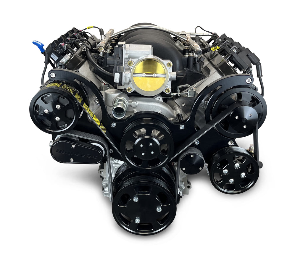 BluePrint Engines BLS3763KBZF Standard Edition GM LS Compatible Builder Series - EFI - Black Pulley Kit for Select Chevrolet B60, Chevrolet B7, Chevrolet Bel Air, Chevrolet Biscayne, Chevrolet Brookwood, Chevrolet C50, Chevrolet C60, Chevrolet C60