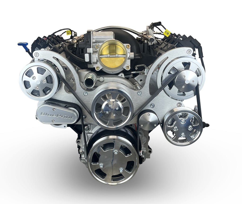 BluePrint Engines BLS3763KZF Standard Edition GM LS Compatible Builder Series - EFI - Natural Pulley Kit for Select Chevrolet B60, Chevrolet B7, Chevrolet Bel Air, Chevrolet Biscayne, Chevrolet Brookwood, Chevrolet C50, Chevrolet C60, Chevrolet C60