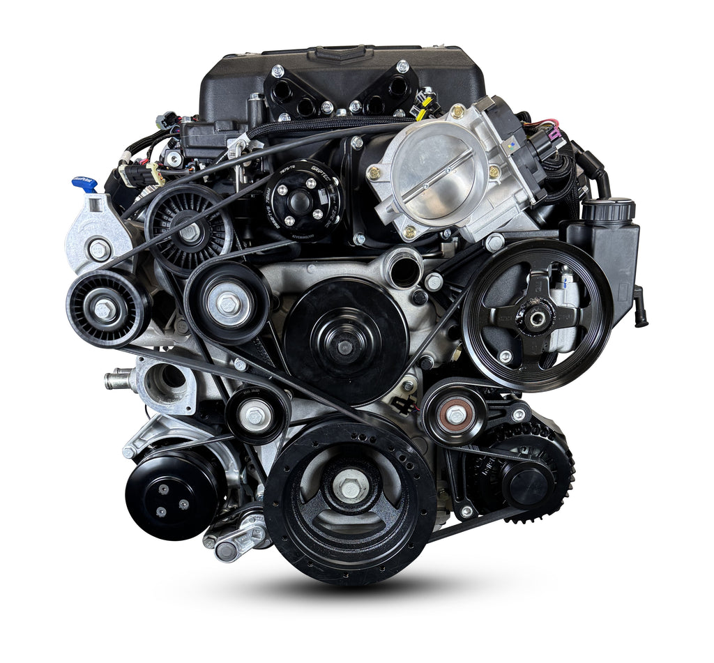 BluePrint Engines BLS4279SCTKB4L8 Standard Dressed GM LS Compatible Builder Series-Supercharged-Black Pulley Kit for Select Chevrolet B60, Chevrolet B7, Chevrolet Bel Air, Chevrolet Biscayne, Chevrolet Brookwood, Chevrolet C50, Chevrolet C60, Chevrolet