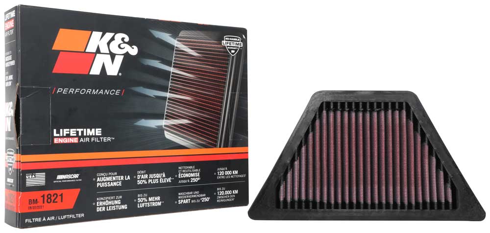 K&N BM-1821 Replacement Air Filter for Select BMW R 18, BMW R 18 100 Years, BMW R 18 B, BMW R 18 Classic, BMW R 18 First Edition, BMW R 18 Roctane, BMW R 18 Transcontinental, BMW R 18 Transcontinental First Edition