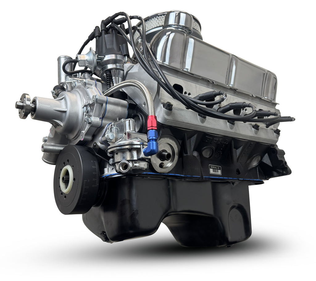 BluePrint Engines BP302RCTCD 302CI Ford Small Block Compatible Deluxe Dressed -Carb -Rear Sump for Select Ford B-100, Ford B-150, Ford B-200, Ford B-200 Panel, Ford Bronco, Ford Cougar, Ford Country Sedan, Ford Country Squire, Ford Custom, Ford Custom