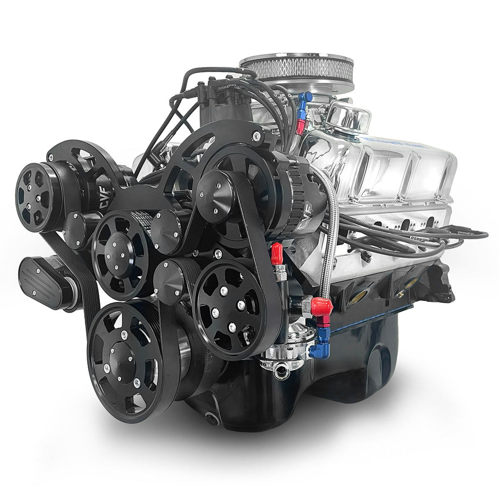 BluePrint Engines BP302RCTCKB 302CI Ford Small Block Compatible Deluxe Dressed -Carb -Rear Sump -Black Kit for Select Ford B-100, Ford B-150, Ford B-200, Ford B-200 Panel, Ford Bronco, Ford Cougar, Ford Country Sedan, Ford Country Squire, Ford Custom,