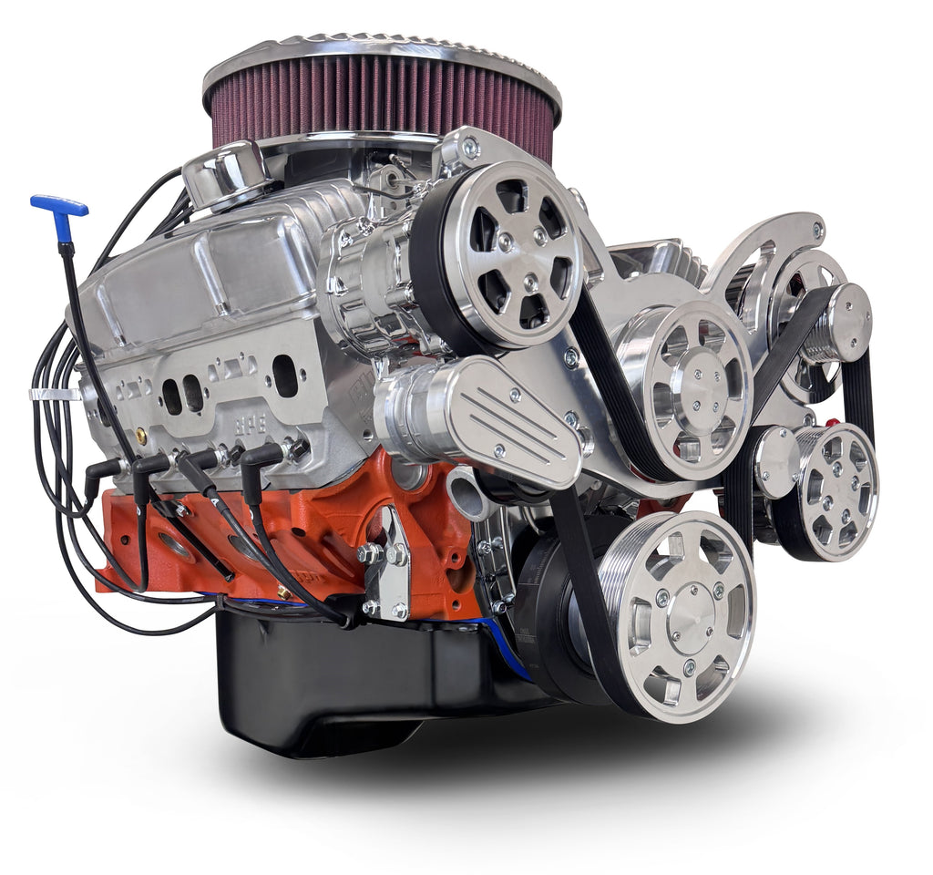 BluePrint Engines BP327CTFKV 327CI GM Small Block Compatible Deluxe Dressed -EFI -Polished Kit for Select Chevrolet Bel Air, Chevrolet Biscayne, Chevrolet Brookwood, Chevrolet C10 Pickup, Chevrolet C10 Suburban, Chevrolet C20 Pickup, Chevrolet C20