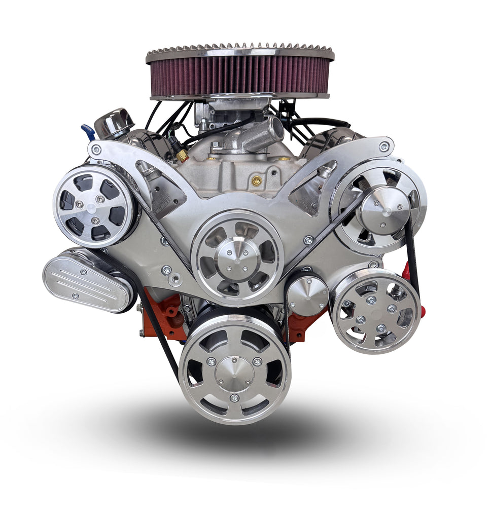 BluePrint Engines BP327CTFKV 327CI GM Small Block Compatible Deluxe Dressed -EFI -Polished Kit for Select Chevrolet Bel Air, Chevrolet Biscayne, Chevrolet Brookwood, Chevrolet C10 Pickup, Chevrolet C10 Suburban, Chevrolet C20 Pickup, Chevrolet C20