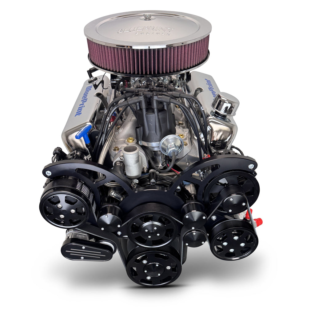 BluePrint Engines BP3479CTCKB 347CI Ford Small Block Compatible Deluxe Dressed -Carb -Black Kit for Select Ford B-100, Ford B-150, Ford B-200, Ford B-200 Panel, Ford Bronco, Ford Cougar, Ford Country Sedan, Ford Country Squire, Ford Custom, Ford Custom