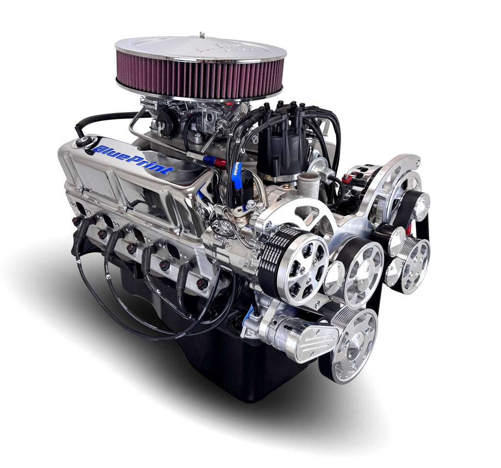 BluePrint Engines BP3479CTCK 347CI Ford Small Block Compatible Deluxe Dressed -Carb -Polished Kit for Select Ford B-100, Ford B-150, Ford B-200, Ford B-200 Panel, Ford Bronco, Ford Cougar, Ford Country Sedan, Ford Country Squire, Ford Custom, Ford Custom