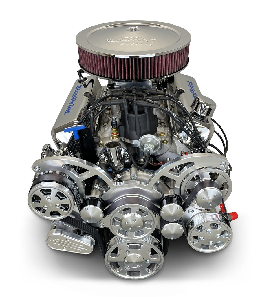 BluePrint Engines BP3479CTFK 347CI Ford Small Block Compatible Deluxe Dressed -EFI -Polished Kit for Select Ford B-100, Ford B-150, Ford B-200, Ford B-200 Panel, Ford Bronco, Ford Cougar, Ford Country Sedan, Ford Country Squire, Ford Custom, Ford Custom
