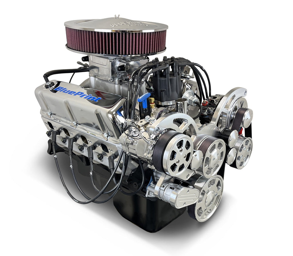 BluePrint Engines BP3479CTFK 347CI Ford Small Block Compatible Deluxe Dressed -EFI -Polished Kit for Select Ford B-100, Ford B-150, Ford B-200, Ford B-200 Panel, Ford Bronco, Ford Cougar, Ford Country Sedan, Ford Country Squire, Ford Custom, Ford Custom