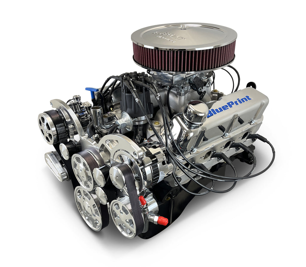 BluePrint Engines BP3479CTFK 347CI Ford Small Block Compatible Deluxe Dressed -EFI -Polished Kit for Select Ford B-100, Ford B-150, Ford B-200, Ford B-200 Panel, Ford Bronco, Ford Cougar, Ford Country Sedan, Ford Country Squire, Ford Custom, Ford Custom