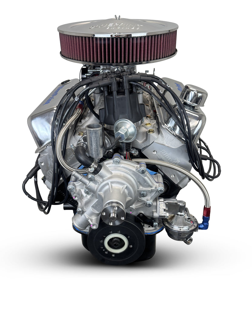 BluePrint Engines BP3479RCTCD 347CI Ford Small Block Compatible Deluxe Dressed -Carb -Rear Sump for Select Ford B-100, Ford B-150, Ford B-200, Ford B-200 Panel, Ford Bronco, Ford Cougar, Ford Country Sedan, Ford Country Squire, Ford Custom, Ford Custom